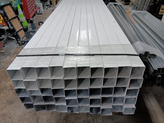 Galvanized Steel White Post (2.5" x 2.5" x 8')